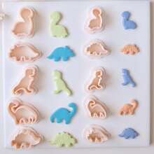 5 件/套恐龙形状聚合物粘土切割器，用于耳环和珠宝制作，霸王龙图案粘土切割模具，用于手工吊坠和项链，雷龙粘土工艺工具 - Animal - 查看 1