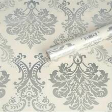 1 Rolle beige Blumentapete, europäischer floraler Vinyl Abziehkontakt Papier für Schlafzimmer, Wohnzimmer, TV Hintergrund, Wanddekoration, Küche, Möbel, Renovierung, selbstklebend, einfach zu installieren, abnehmbar