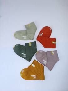 3/5 pares de calcetines tipo tripulación unisex deportivos - Estilos de pareja en colores de dopamina para comodidad todo el año para mujeres y hombres