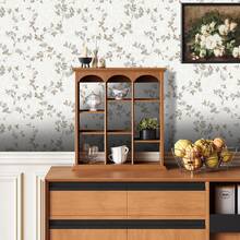1 Roll Self-Adhesive Wallpaper, Classic Elegant Floral Pattern Textured Wallpaper, White Background Botanical Flower Design, Removable, Waterproof, Non-Sticky, Seamless Pattern, Easy To Apply, Suitable For Home Decor, Rental Decoration, Kitchen, Bedroom, Living Room, TV Background, Furniture Renewal, Straight Line Matching, Multiple Sizes - Multicolor - View 9