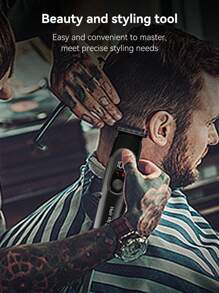 5合1理发器套装，数字显示电动理发器，剃须刀头可调节，雕刻功能，多功能电动理发器