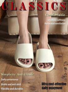 Nuevos y elegantes zapatillas de estar por casa para hombres, adecuadas para el ocio diario y la versatilidad. Las suelas gruesas son transpirables, suaves y cómodas. El material EVA es especial para evitar resbalones, malos olores y protección antibacteriana de los pies, de secado rápido | súper acolchado | adecuado para usar en la playa/calle exterior / dormitorio, baño, etc., zapatillas frescas para hombres y mujeres en pareja.