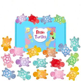 1/8/15/25Pcs Medium Glow In The Dark 3D Resin Turtles Miniature Garden Figurines,Accessories For Decorating DIY Dollhouse Fish Tank Fridge Wall Art, Safe, Durable, Non Fading (Random)