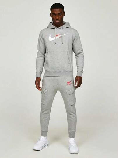  Nike Mens Athletic Fleece Tracksuit Full Set Cargo Joggers Pullover Hoodie Track Bottoms