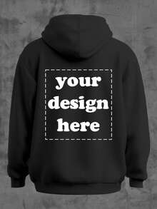 Customized Personalized Photo & Text Printed Men's Hoodie, Double-Sided Customized Text, Name, Baby/Friend/Idol/Couple/Family/Party/School/Sports/Pet Love Text Print, Logo/Business/Company Party Uniform, Birthday Gift, Holiday Gift, Party Gift, Wedding Gift, Friend Gift, Anniversary Gift Ornamental, Dawg Stylish, Fashion, Hipster, Contracted
