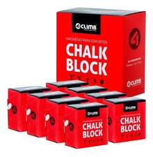KIT 8 Magnésio Bloco De Magnésio Chalk Block 56g Cross Training Calistenia 4Climb - Branco - Visão 2