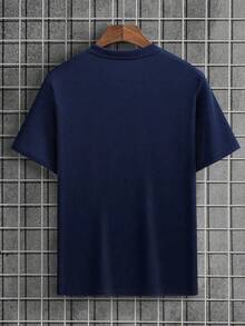 Printed Shirt Duck Too Much Round Neck And Short Sleeve Shirt - 藏蓝色 - 查看 2