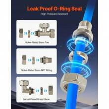 Comprehensive 3/4'' X 200FT HDPE And Aluminum Air Compressor Piping System - Durable Blue Line Kit For Efficient Air Distribution