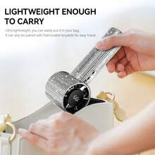 Luxury Full Diamond Portable Handheld Mini Fan, USB-C Rechargeable Turbo Fan, Speed Ajustable Quiet Fan, Summer Gift Box - 彩色 - 查看 4