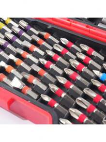 45pcs Screwdriver Bit Set, Colorful Anti-Counterfeiting Bits, Screwdriver Drill Bit Set With Box, Electric Screwdriver Bit Kit, Portable Steel Magnetic Long Drill Bit Set, Hex & Cross Head, Suitable For Home & Professional Use