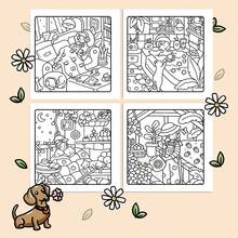 1 本 COZY MOMENTS 彩色书，22 页，软封面，缓解压力，身临其境，适合亲子娱乐、学校用品、返校 - 單件 - 查看 5