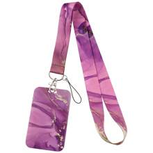 Handyschlaufe mit Marmoroptik, Polyesterband als Ausweis-/Essenskarten-Halterung, Anti-Verlust Arbeitsausweis-Halterung, Geschenk für Paar/Urlaub, Schulmaterial, Schulanfang