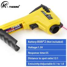 KT THERMO 1 Pc, Infrared Thermometer -50°C To 550°C/58~1022°F, Non-Contact Laser Temperature Gun For Kitchen Baking And Cooking, Frying Oil Temperature Measurement, Kitchen Accessories, Kitchen Gadgets, BBQ Accessories