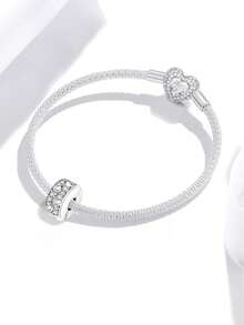 1Pc Elegant Safety Chain Charm For Women Fit Bracelets Bangles DIY Jewelry Making Dating Gift Fine Ladies Jewellery - Silver - View 5