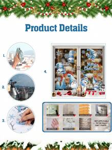 9 Stück Weihnachts-Fensteraufkleber, blaues Schneeflocken-, Schneemann- und Weihnachtsbaum-Muster Fensterfolie-Set, fröhliche Weihnachten statische Aufkleber ohne Klebstoff für Glas, Fenster Dekoration, Weihnachtsdekoration, Weihnachtsschmuck, Heimdekoration