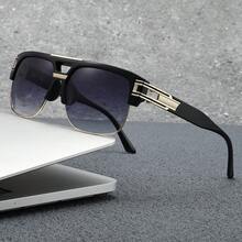 2 件套女士金属复古几何圆形时髦派对装饰时尚眼镜