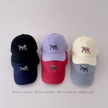 Baby & Kids Hats - 藏青色 鴨舌發財貓 - 查看 3