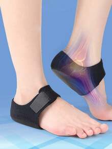 1/2 Pairs Of Gel Heel Protector Adjustable Foot Warmer Soft Breathable Heel Pad Hook And Loop Heel Cover High Fitting Fitness Supplies - Multicolor - View 2