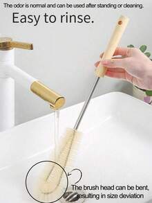 1 件加长木柄杯刷，奶瓶保温杯清洁刷，破壁机清洁工具，简约风格易于存放无死角，清洁力强，适用于家庭使用，厨房，家居，厨房用品