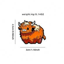 Cute Highland Cattle Enamel Pins Fashion Animal Decorative Brooches Ornaments Lapel Bag Badges Jewelry Gifts 2025 New Style - Multicolor - View 8