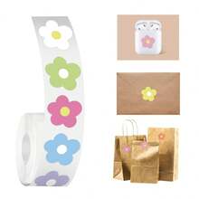 500PCS Cute Flowers Rewards Stickers Roll Vinyl Decorate Stickers Scrapbook, Journaling, Laptop, Bumper, Skateboard, Water Bottles, Computer, Phone, Cartoon Anime - Multicolor - View 3
