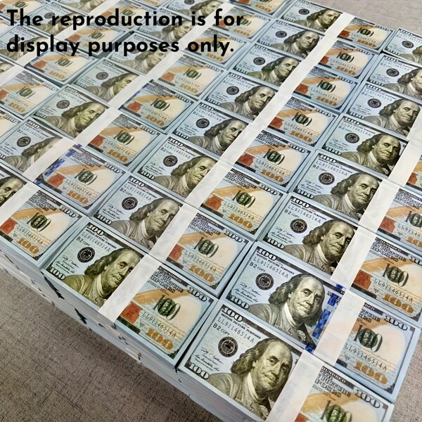 100PCS 15.6*6cm Dollar Prop Paper Money Bills Large Size,100PCS 11.5*4.8cm Small Size Copy $ 100 Prop For Party Games,20PCS 3*1.2cm Mini Size Copy $ 100 Entertainment Props Replicas,New Year Decoration Props Paper,New Year Gifts,Valentine's Day Bouquet Props Paper,Holiday Gifts, Party Props Paper,Film And Television Props Dollar Paper, Shooting Prop Paper, Dollar Prop Paper Is The Best Prop To Show Wealth