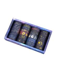 20捲復古花卉和植物印花和紙膠帶套裝，創意手工藝術黏貼帶，時尚裝飾材料日記帶，學生文具和禮品包裝用品，附帶分配盒