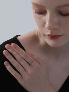 1pc S925 Sterling Silver Star Decor Ring, Elegant & Simple Design, Suitable For Women's Everyday Wear, Party, Valentine's Day, Birthday Gifts, Anniversary Jewelry