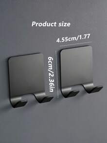 2 件 - 多功能手动剃须刀支架，带强力粘合钩、免打孔电源插头挂钩、剃须刀片收纳支架