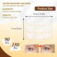 90片硅胶抗皱贴，适用于额头和笑纹，无香料，无酒精，无需电源或电池，适合所有肤质的护肤解决方案，男女通用 - 彩色 - 查看 12