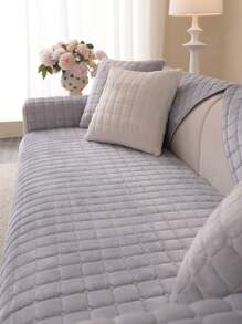 1 件四季沙发垫套，现代简约防滑沙发座椅保护套，防尘可洗沙发套，柔软防褪色，宠物友好，适合卧室、办公室、客厅的 L 型和 1/2/3/4 座沙发 - 淺灰色 - 查看 5