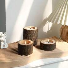 Natürlicher Holz-Kerzenhalter in Baumform, geeignet für Geburtstage, Abschluss, Erntedank, Weihnachten, Halloween Feiern, einfaches Holzdesign für Heimdekoration, Tischmittelpunkt, passend für Geburtstagsfeiern, Abschlussessen, auch hervorragend für ganzjährige Dekoration Zuhause und im Geschäft