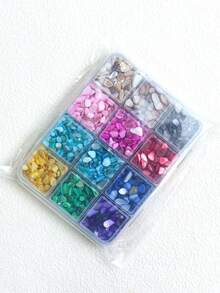 130g Hạt trang trí hình vỏ sò bất đối xứng nhiều màu sắc, thích hợp để đổ khuôn silicon, làm đồ trang sức thủ công DIY và đổ đầy cốc lắc nhựa. - Nhiều màu - Xem 7