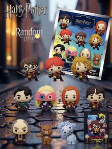 Warner Bros 1个华纳兄弟官方哈利波特系列13盲盒钥匙扣，随机包含哈利、罗恩、赫敏、卢娜、汤姆、金妮、纳威、洛里斯夫人、阿格斯·费尔奇、差点没头的尼克等3D人偶，趣味收藏品，适合作为圣诞节、万圣节礼物或包包装饰，送给哈利波特粉丝。