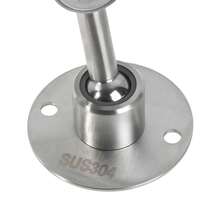 Soporte de cabezal de ducha de acero inoxidable para baño, fácil de instalar, hotel con tornillos, duradero, de alta resistencia, montado en la pared, ajustable en ángulo para el hogar KMQ5 - Plateado - Ver 2