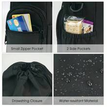 1 件铝箔隔热杯套、斜条纹水瓶手提包