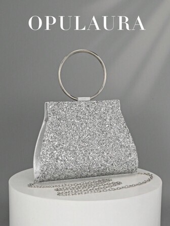 OpulAura Women's Fashion Sparkly Crystal Rhinestone Evening Clutch Bag, Glitzy Luxury Zebra Pattern Party Handbag, Suitable For Ball Gowns, Parties, Galas, Birthday Celebrations, Bridal Accessories