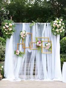 1/5/10 piezas Bandas para sillas blancas de 63" X 39" de largo para decorar la parte trasera y lateral de las sillas en el pasillo de una boda. Tela de gasa adecuada para decoración de boda, columpio, telón de fondo, fiesta de cumpleaños, escenario, carpa, mesa y silla de boda.