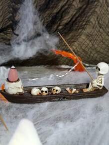 1 件可爱骷髅船回流香炉，适用于家居装饰、卧室装饰、办公室和学生、储物、婚礼装饰、家居装饰、珠宝收纳、派对装饰、最佳礼物 - 查看 4