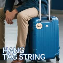 Cordón de etiqueta colgante de poliéster, firmemente cerrado, adecuado para ropa, zapatos, etiquetas de equipaje, etiquetas de regalo, etiquetas de precio y accesorios DIY