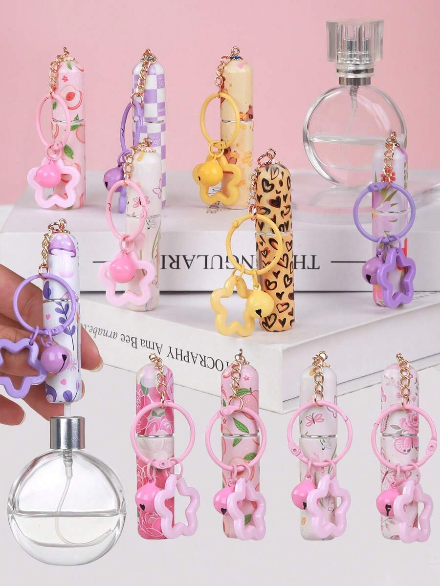 1 chai chiết 5ml, chai xịt, chai chiết. Phụ kiện treo móc khóa, nước hoa 5ml trong chai riêng biệt, chai chiết đáy du lịch di động. Có thể tái sử dụng, thiết kế chiết đáy, thích hợp để chiết nước hoa dạng lỏng, chiết nước hoa, nhỏ gọn và dễ dàng mang theo. Chai chiết nước hoa du lịch thiết yếu cho kỳ nghỉ lễ - Nhiều màu - Xem 1