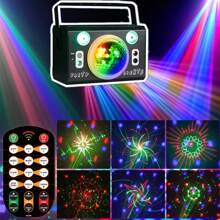 Oświetlenie imprezowe DJ Disco Light 120 Figure Blue DJ Disco Ball Light Stroboskop sceniczny LED Sterowany dźwiękiem Pilot zdalnego sterowania Nadaje się na imprezy w barze Boże Narodzenie Urodziny Wesele Romantyczne dekoracyjne oświetlenie tworzące atmosferę Impreza rodzinna Święto Klub remontowy