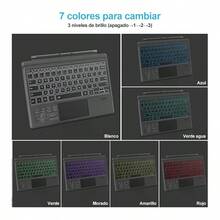TUNKE Surface Pro 3/4/5/6/7 Keyboard Cover - Colorful Backlight - View 6