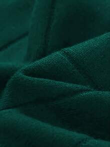 Men's Casual Solid Color Ribbed Knit Crew Neck Short Sleeve Top - Màu xanh Ô liu - Xem 7