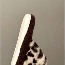 Sanrio Leopard Print Cat Slippers~High Looking And Sexy Slippers, Vintage Hooded Fur Slippers, Women's Indoor Warm Slippers, Back To School Supplies