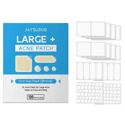 120片装祛痘黑头贴，温和清洁护理面部肌肤，滋养抚平痘痘，便携式贴片