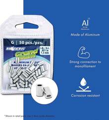 Hi-Seas-SEAS Grand Slam Aluminio Crimp Mangas - Plateado - Ver 7