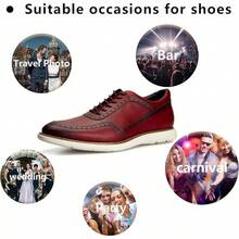 Men's Oxford Shoes Dress Shoes Men's Lightweight Lace-Up Fashion Shoes-20256688 - 紅色-06 - 查看 8