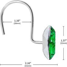 MitoVilla Purple Shower Curtain Hooks Rings, Metal Shower Hooks Shower Curtain Liner, Purple Rust Proof Shower Rings Curtain Accessories And Bathroom Shower Rod, 12 Pack Bathroom Set - Green - View 3