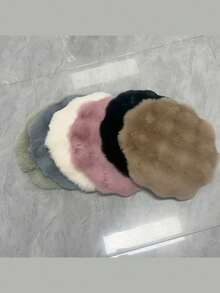 1pc French Cozy Fluffy Area Rug Set, Warm And Sweet Indoor Decorative Area Rug, Dining Chair Round Chair Mat, Dining Chair Chair Mat, Outdoor Furniture Patio Mat, Office Chair Chair Mat For Bedroom, Living Room, Dressing Room, Dressing Table, Chair, Suitable For Spring Autumn Winter Modern Decor Accessories | Soft Texture. - Multicolor - View 6